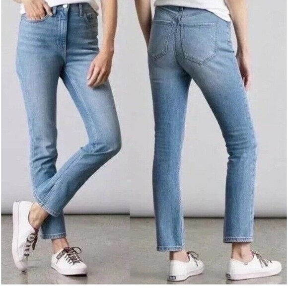 Elizabeth and James Women's‎ The Vintage Straight Jeans Size 27 Retro Light Wash - Picture 1 of 11